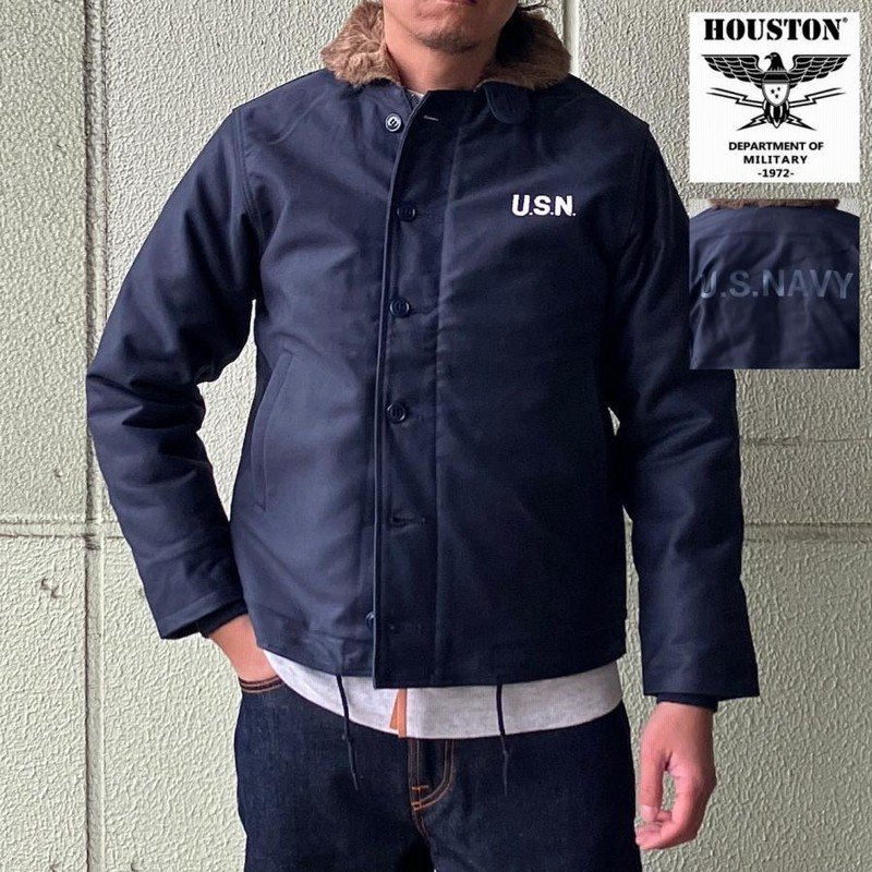 ヒューストン HOUSTON デッキジャケット N-1 DECK JACKET - NAVY