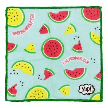 MARUSHIN 丸真 yup 創意趣味口袋小方巾 抗菌防臭加工 100%純棉 約15 x 15 cm  西瓜  1條