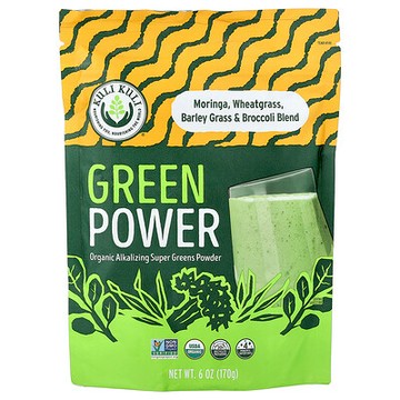 Kuli Kuli, 綠色粉，有機鹼化 Super Greens 粉，6 盎司（170 克）