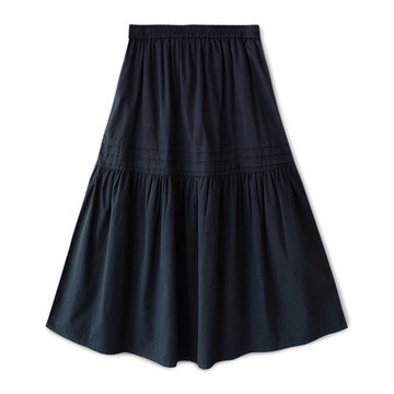 【Simply Yours】拼接抓皺半裙 黑F