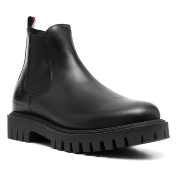 TOMMY HILFIGER PREMIUM CASUAL CHUNKY BOOTIES 黑色男款鞋子