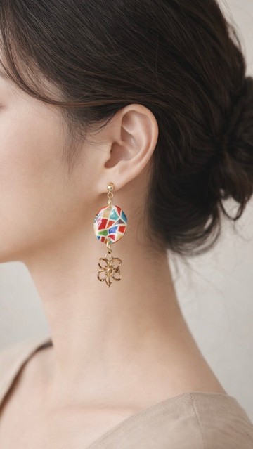 Vali手繪原住民配色耳環
