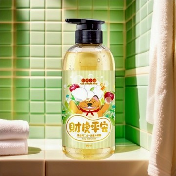 【滿件75折Up】財虎平安-嬰幼兒二合一洗髮沐浴露500ml《財神小舖》【BABY-05001】平安健康好預兆、洗後舒服好入眠