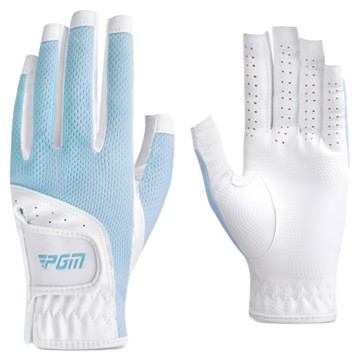 PGM Golf 女款 高爾夫露指手套 PG005  19碼  1套  白藍色