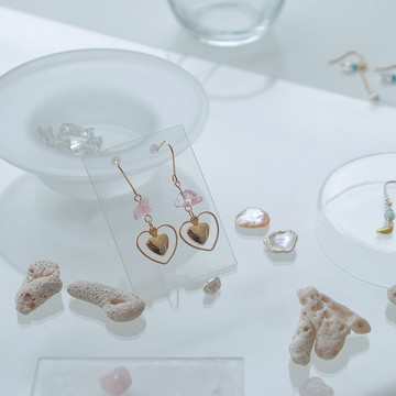 幾何14k金耳環-雙心/耳針/夾式/可客製