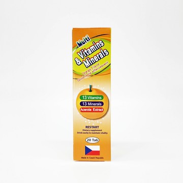 健康卓越 綜合維他+礦物質發泡錠 20錠 / 條