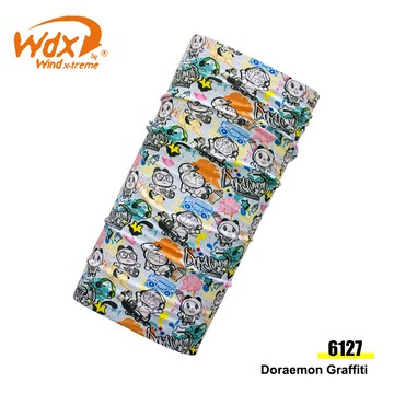 Wind x-treme 兒童哆啦A夢多功能頭巾 COOL Wind 6127 / 城市綠洲 ( 抗菌、透氣、圍領巾、西班牙)