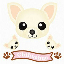 FIELD&POINT 超可愛狗狗車貼(吉娃娃奶油白)