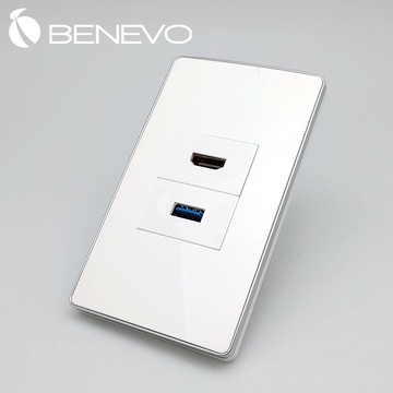 BENEVO嵌入面板型 HDMI+USB3.0 插座