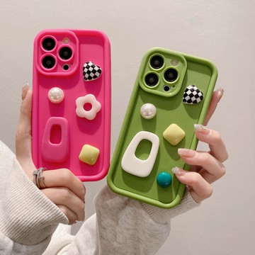 免運 公司貨 保護殼 高竹適用蘋果15promax發夾珍珠保護套diy軟殼iPhone16 14手機殼 HZGZ01191