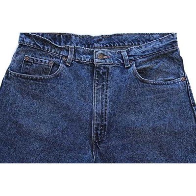 ☆90s USA製 Levi'sリーバイス 550 ケミカルウォッシュ カラーデニムパンツ 紺 w38 L32☆アシッド ビンテージ ジーンズ  テーパード ワイド | LINEブランドカタログ