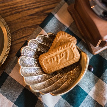 掬涵 印度進口純銅碗 桌面擺件裝飾 收納首飾盤復古手工滿底花