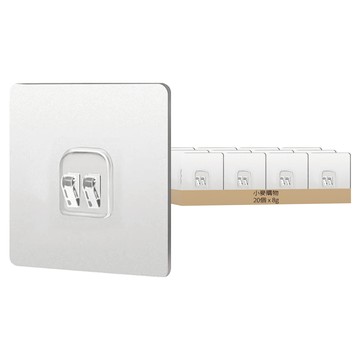 小麥購物 卡扣式置物架貼 G150 單鉤 8g  透明  20個