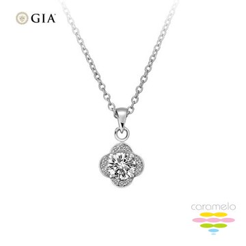彩糖鑽工坊 GIA鑽石 50分 F/VS2 K金 鑽石項鍊 天然鑽石 (3EX+八心八箭+頂級北極光車工)