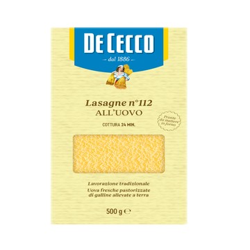 DE CECCO 得科雞蛋千層義大利麵500g