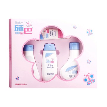 sebamed 施巴 嬰幼兒小四件禮盒 德國原裝進口 溫和不刺激  1組
