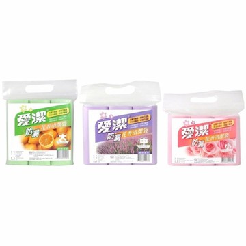 愛潔 防漏花香清潔袋 香味垃圾袋 L / M / S 任選3包