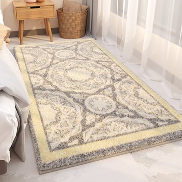 【西格傢飾】日式侘寂風仿羊羔絨床邊毯60x160cm 長條地墊 床邊地毯