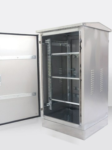 戶外304防水不銹鋼配電箱弱電箱監控機柜室外防雨19英寸網絡機柜