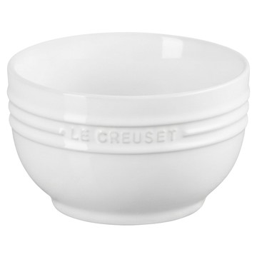 LE CREUSET 瓷器輕虹霓彩系列湯碗 500ml  雪花白  1個