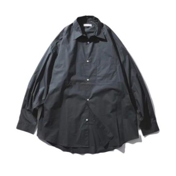 日單潮牌freaks store全棉精梳棉純色簡約長袖襯衣男女同款四季