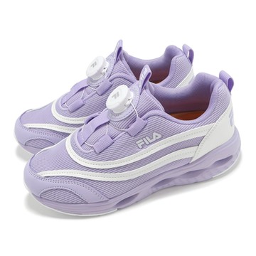 Fila 慢跑鞋 J428Z 紫 白 中大童 小朋友 旋鈕 發光 運動鞋 斐樂 2J428Z919