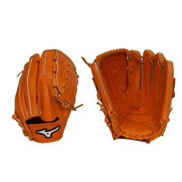 mizuno 棒球手套-投手用-台灣製 右投 棒壘球 美津濃 橘黃