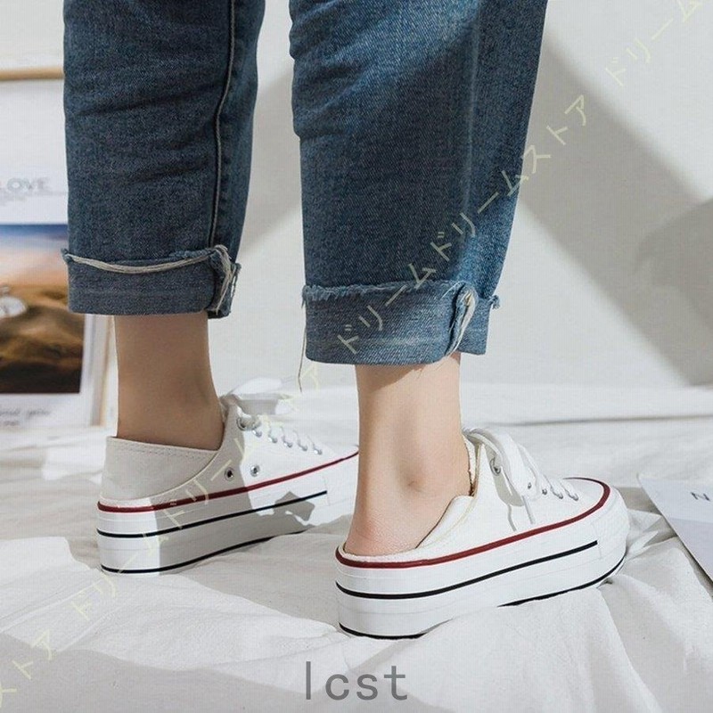 レディース スニーカー かかとが踏めるスニーカー 2wayシューズ スリッポン 軽量 レディーススリッポン 厚底 かかとなし ローカット 通販 Lineポイント最大get Lineショッピング