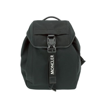 Moncler 尼龍磁吸釦束口後背包(黑)