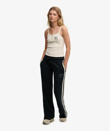 Superdry Women's Athletic Essentials Stripe Flare Joggers Navy Size: 10