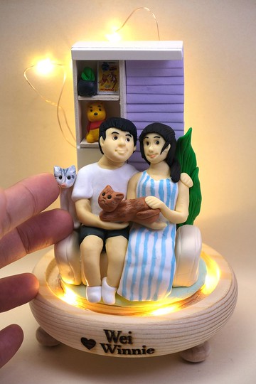 情人節小禮品,可客製名字.提供相片客製人物造型