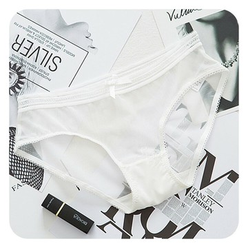 滑絲寬腰頭純色三角褲《C502》