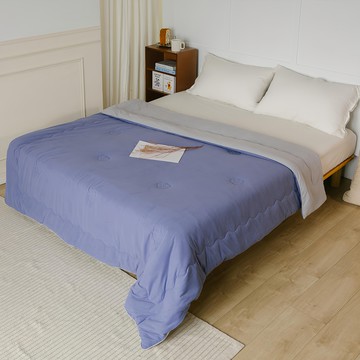 JINDACHI 金大器 石墨烯雙面火山絨暖可頌被 6 x 7尺  雙人(210 x 180cm)  紫煙藍