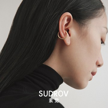 2021年新款純銀簡約氣質無耳洞耳環女個性耳扣耳夾戒指尾戒兩戴款