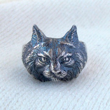 Lynx Head.Lynx Pendant.Lynx Charm.Lynx Necklace.Animal Totem.Bobcat 項鍊