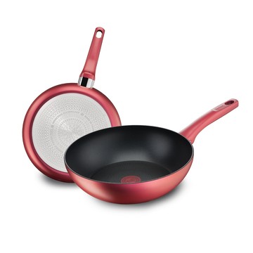 Tefal 【超值雙鍋組】法國 完美煮藝系列28CM炒鍋+24CM平底鍋法國製IH適用