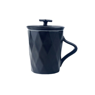 【堯峰陶瓷】三件式蓋杯_黑與白(啞光)紅(磨砂)(單入)附茶漏 防塵蓋杯|泡茶好幫手|辦公室首選