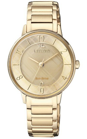 CITIZEN 星辰錶 EM0523-86P 淑女時尚光動能腕錶/金面31mm｜樂天領券現折★全館特惠中★指定刷卡回饋10%