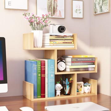 電腦臺面桌整理架床頭柜上放的小書架小格子柜子置物架收納桌面