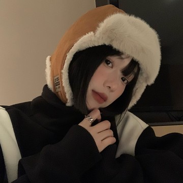 騎行保暖雷鋒帽女冬季韓版顯臉小加絨加厚護耳帽戶外保暖毛絨帽子