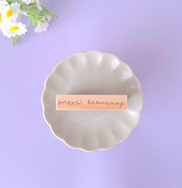 【非常感謝您】法語的精美短語印章 文字 印章 法式 時尚