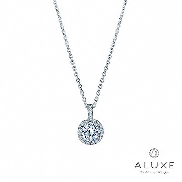 ALUXE 亞立詩 0.30克拉 FVS2 18K金 鑽石項鍊 璀璨之圓 NS0773