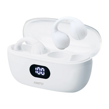 RASTO RS60 耳夾式氣傳導電量顯示真無線藍牙5.3耳機  R-EPA064  白色