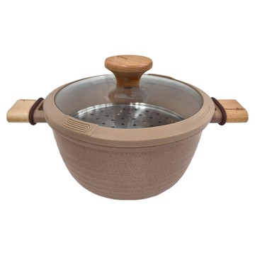 Taste plus 悅味 瑞士科技 陶土內外不沾鍋 湯鍋套裝 22cm/3.4L IH全對應  1個