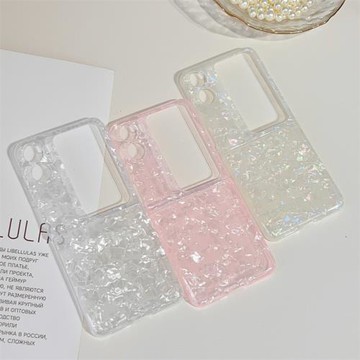 ins簡約貝殼紋適用OPPOFindN3Flip手機殼折疊屏N2Flip透明保護套FindN2Flip硅膠軟殼n3flip防摔殼個性女翻蓋