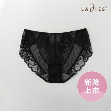 蕾黛絲-Premium 黎芭蕾絲低腰內褲 M-EL 魅影黑