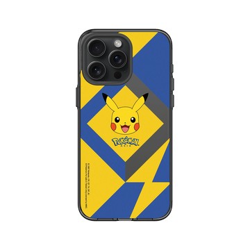 iPhone 15 Pro Max Clear 酷墨灰 - 寶可夢 Pokemon - 幾何閃電-皮卡丘