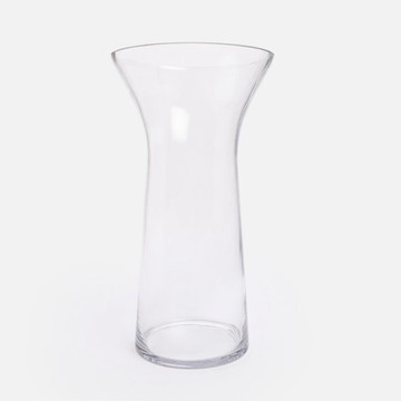 查莉透明玻璃花器41cm 綻放寬口