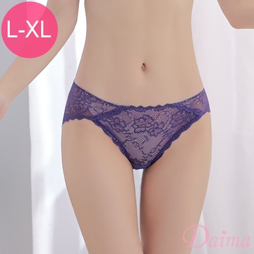內褲【台灣製/MIT】(L-XL)性感透氣舒綿親膚蕾絲小褲_紫色#T8716