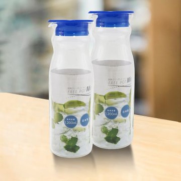 日本製HARIO普魯士藍玻璃冷水壺-1200ml-2入x2組